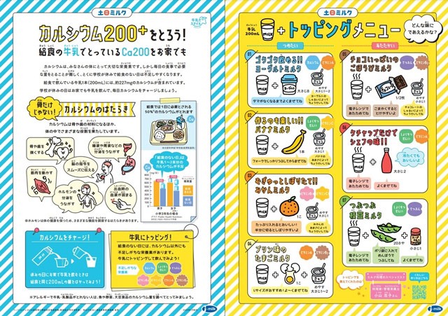 カルシウムのことが詳しくわかるリーフレット。家庭での牛乳飲用の習慣化にお役立てください。ダウンロードはこちらから https://www.j-milk.jp/news/calcium_200.html#hdg2
