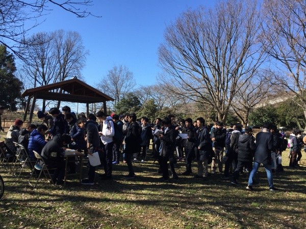 今年2月に行われた武蔵の競歩大会(杉山校長撮影)