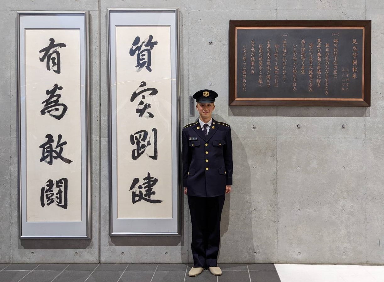 陸上自衛官OB来校