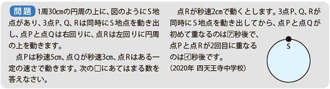 池の周りの旅人算 に挑戦 四天王寺中学校の入試問題から 親子で挑戦 中学受験算数 朝日新聞edua